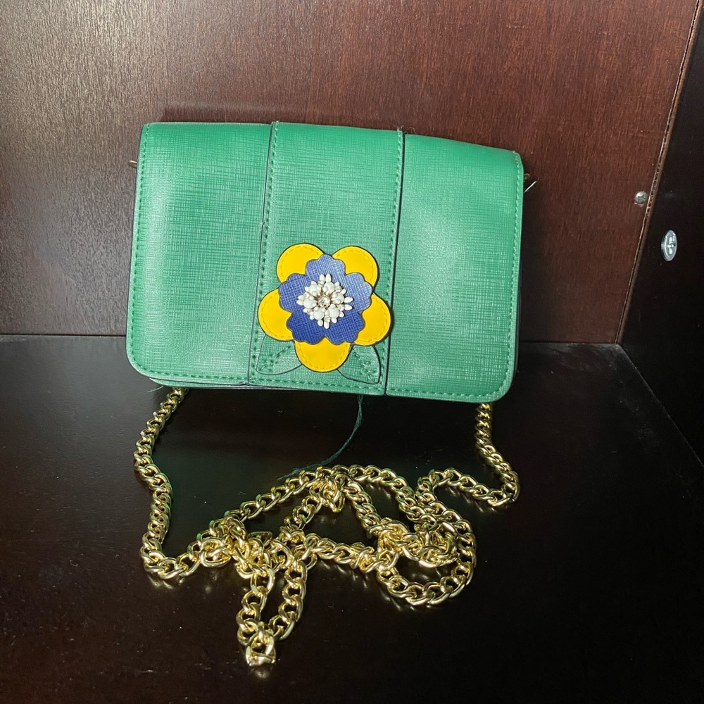Gold chained purse